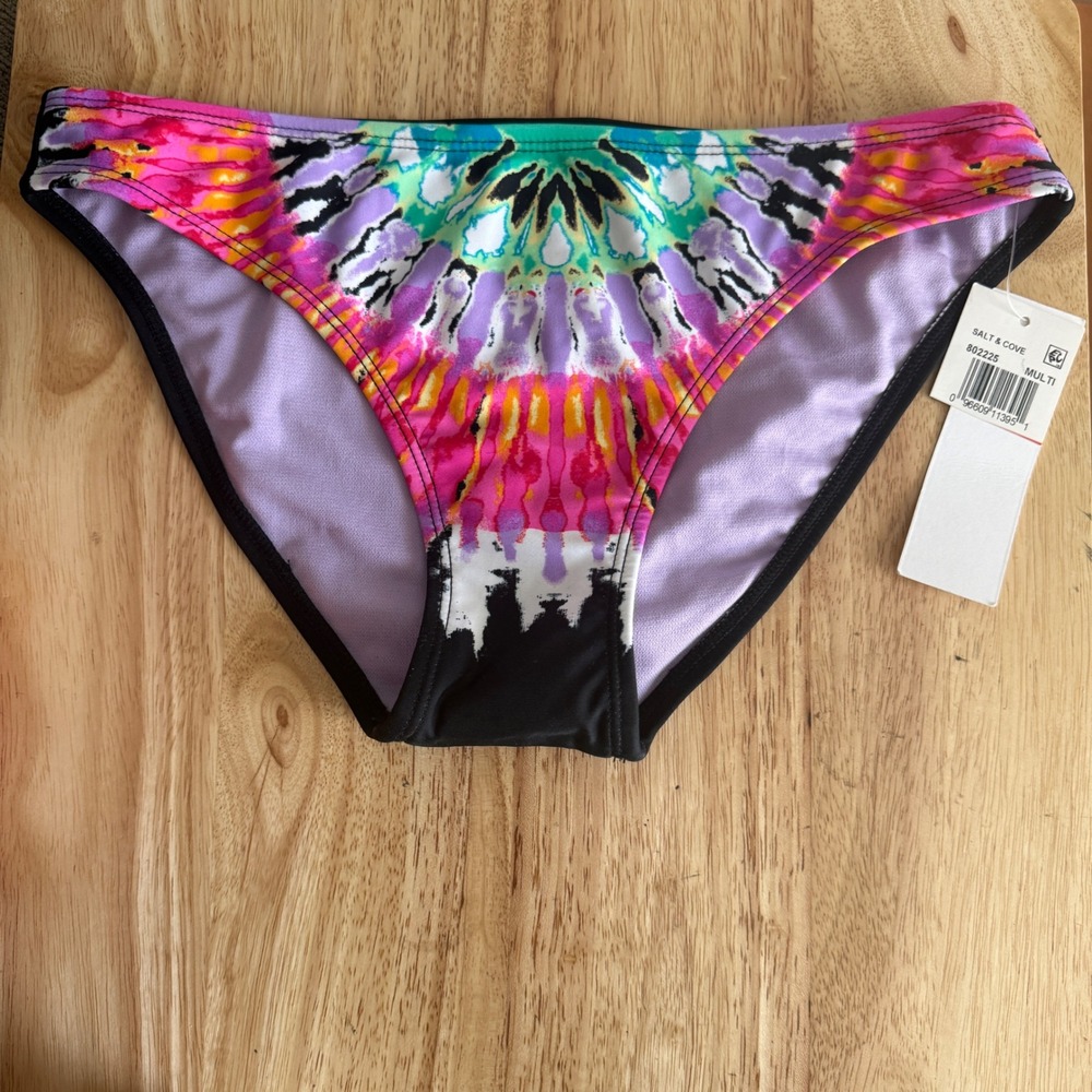 Salt + Cove Bikini Bottom Tie Dye‎ Multi XS New 802225 Swimwear Low Rise